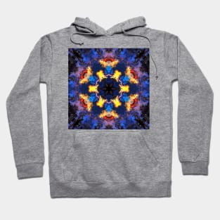 Psychedelic Hippie Blue Yellow and Red Hoodie